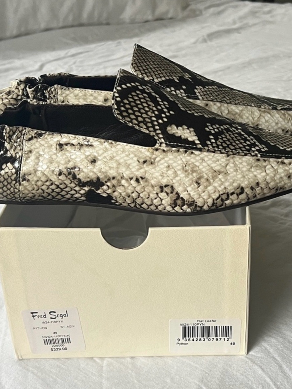 St. Agni Python Slip-On Flats Loafer - Picture 5 of 5